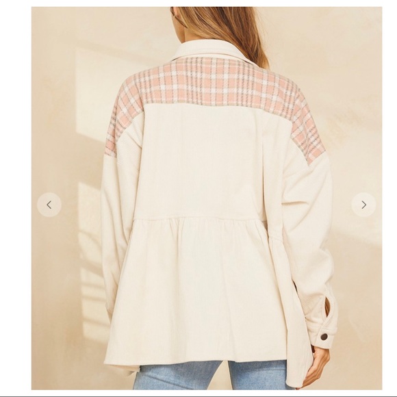 Fabulous Boho Corduroy Check pattern Jacket - Picture 8 of 8